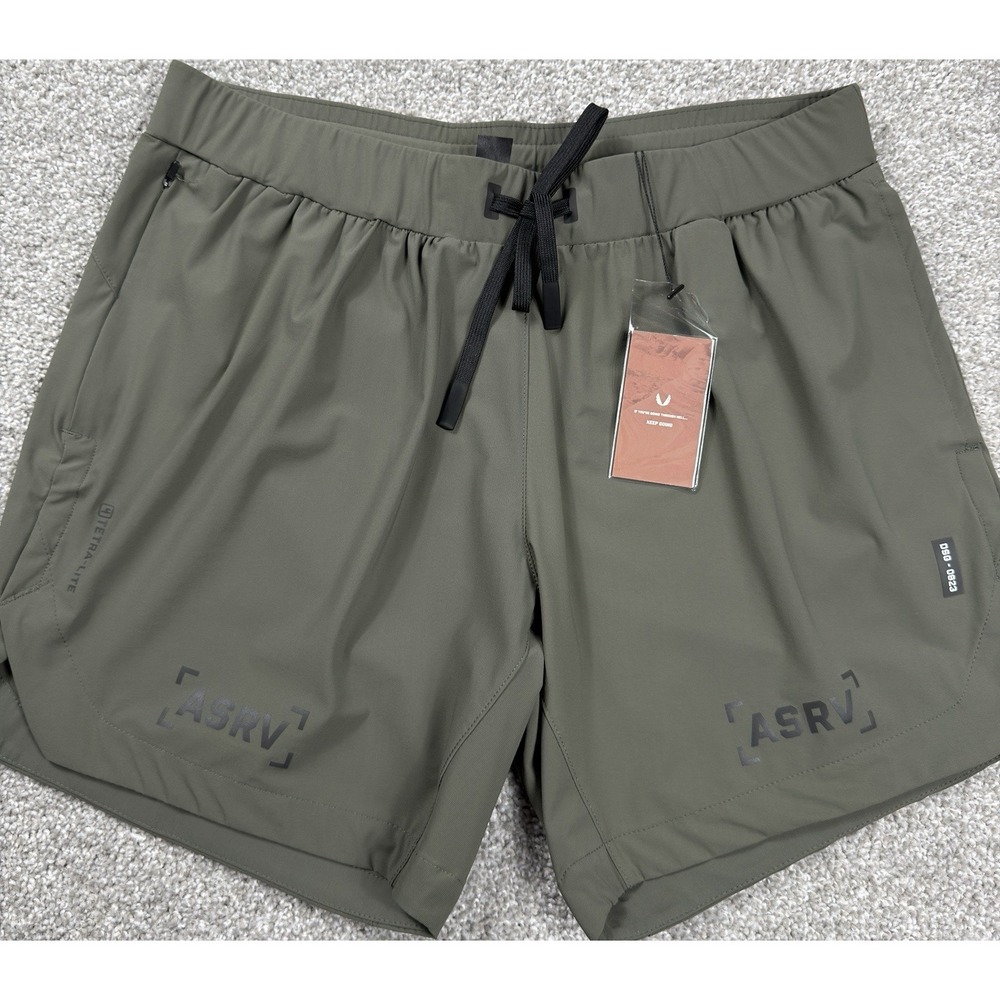 ASRV Valley Of Fire Shorts Men's XL Olive Bracket Stretch Training Gym NWT